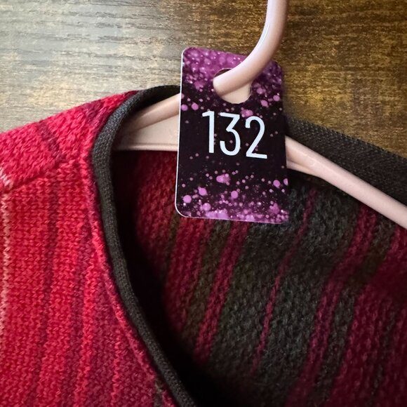 Vintage Jersey Modeller Iceland Lambs Wool‎ Cardigan Sweater Sweden M 12 Stripe - Picture 6 of 6